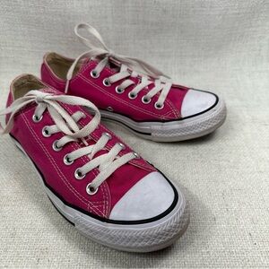 Hot Pink Low Top Converse All Star Women’s Size 7 Shoes Lace Up Y2K Classic